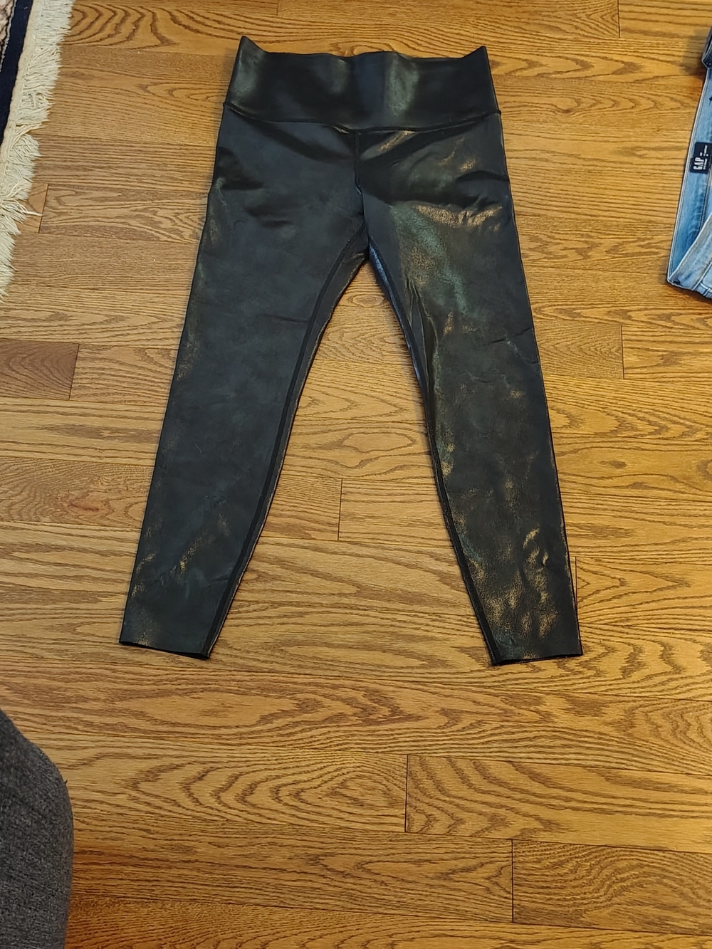 knix Black Faux-Leather Leggings